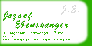 jozsef ebenspanger business card